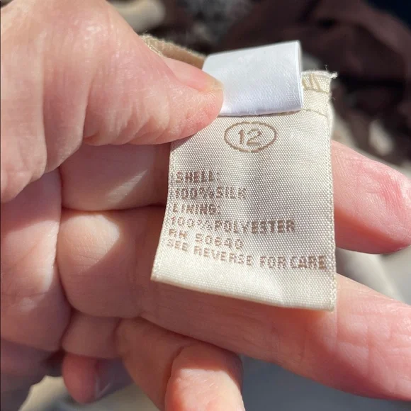 polkadot floral and crochet silk dress with tiered skirt - Picture 7 of 9